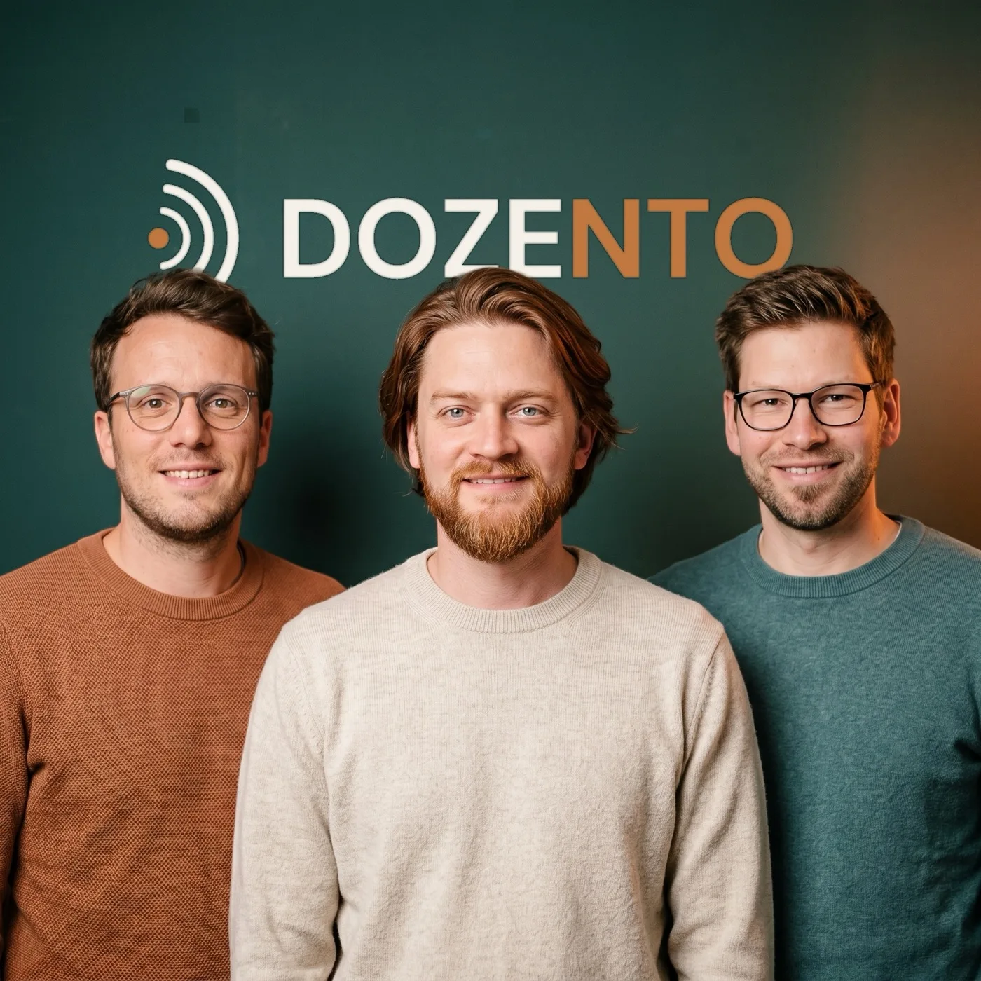 Mirko Westermann, Collin Sommerfeld und Lukas Karl — die Gründer von DOZENTO